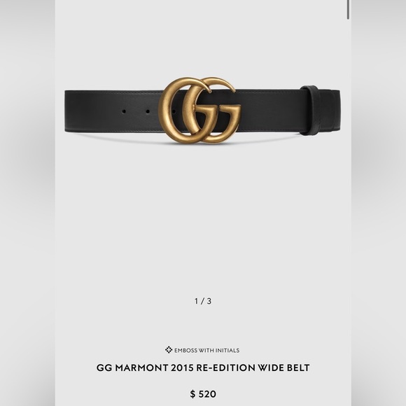 GG MARMONT 2015 RE-EDITION WIDE BELT - Picture 1 of 9